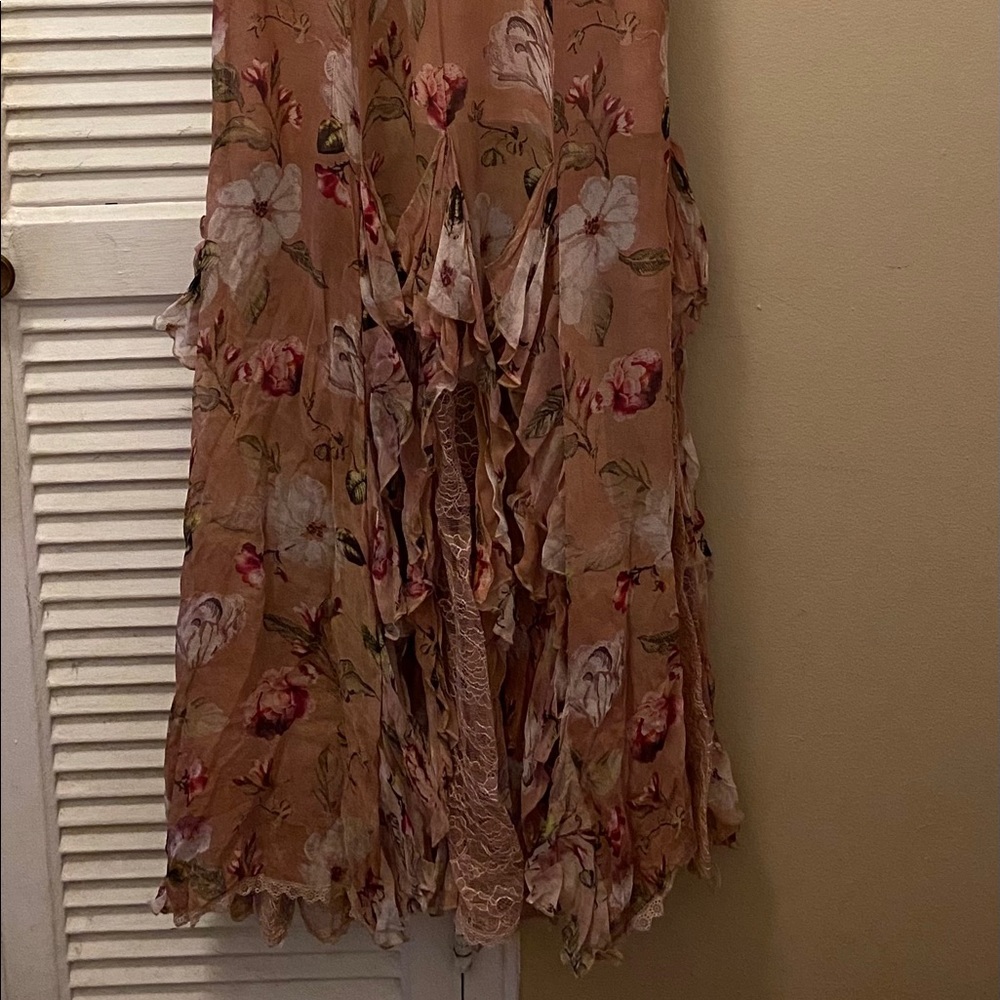 Alice and Olivia floral ruffle formal dress 0 - Picture 5 of 12